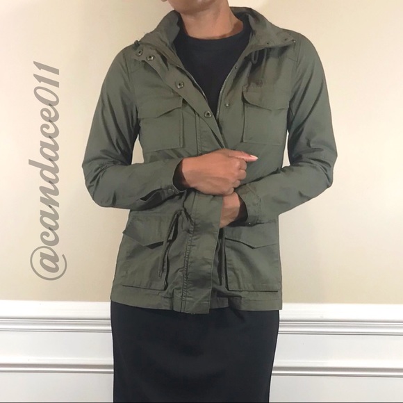 Olive Utility Hoodie Jacket - Picture 2 of 7